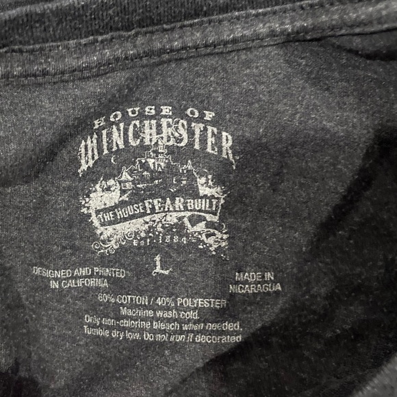 House of Winchester Grey Graphic T-Shirt size L - gothic, Halloween - Picture 3 of 6